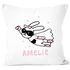 Kissen-Bezug Kinder mit Namen Hase Superheld Namenskissen Mädchen Jungen personalisiertes Geschenk Baby SpecialMe®preview