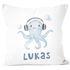 Kissen-Bezug Kinder mit Namen Octopus Unterwasser Tiermotiv Namenskissen Kinder Baby SpecialMe®preview