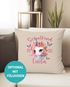 Kissen-Bezug Kinder Schulkind 2025 Geschenk zur Einschulung personalisiert mit Namen Einhorn Jahreszahl SpecialMe®preview