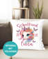 Kissen-Bezug Kinder Schulkind Geschenk zur Einschulung personalisiert mit Namen und Einschulungsjahr Einhorn Jahreszahl Kissenhülle Baumwolle SpecialMe®preview