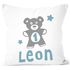 Kissen-Bezug Kinder Teddybär mit Namen und Zahl Geburtstagsgeschenk für Einjährige Zweijährige Baby Namenskissen SpecialMe®preview
