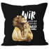 Kissen-Bezug Liebe Geschenk Wir gegen den Rest der Welt Spruch Löwe Paar Liebesspuch Kissen-Hülle Baumwolle MoonWorks®preview