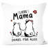 Kissen-Bezug Liebe Mama Danke für alles Geschenk Muttertag Geburtstag Bär Strichzeichnung SpecialMe®preview