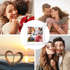 Kissen-Bezug Liebe mit Foto-Collage eigene Bilder Wunschtext Schriftzug Love persönliche Geschenkideen personalisierbar Baumwolle SpecialMe®preview