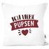 Kissen-Bezug lustiger Spruch Ich liebe pupsen und dich personalisierbares Motiv Wunschname Geschenk witzige Liebeserklärung MoonWorks®preview