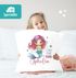 Kissen-Bezug Mädchen Meerjungfrau Schulkind 2025 Geschenkidee Einschulung personalisiert mit Namen SpecialMe®preview