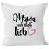 Kissen-Bezug Mama hab dich lieb Geschenk Muttertag Kissen-Hülle Deko-Kissen Baumwolle MoonWorks®preview