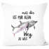Kissen-Bezug Mit dir ist mir kein Weg zu weit Delfin Delphin Liebe Spruch Geschenk Weihnachten Valentinstag Kissen-Hülle MoonWorks®preview