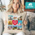 Kissen-Bezug mit Foto Fotocollage bis zu 8 eigene Bilder Wunschtext Geschenk personalisierbar Baumwolle SpecialMe®preview