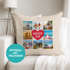 Kissen-Bezug mit Foto Fotocollage bis zu 8 eigene Bilder Wunschtext Geschenk personalisierbar Baumwolle SpecialMe®preview
