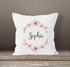 Kissen-Bezug mit Namen Blumen Kissen-Hülle Namenskissen Baumwolle personalisierte Geschenke Dekokissen SpecialMe®preview