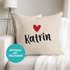 Kissen-Bezug mit Namen und Herz personalisierbares Motiv individuelles Geschenk Liebe beste Freundin SpecialMe®preview