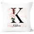 Kissen-Bezug Monogramm Initiale mit Namen personalisiert Blumen Blüten Dekor Floral Buchstabe SpecialMe®preview