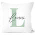 Kissen-Bezug Monogramm Kissen-Hülle mit Namen Initiale Design Pastellfarben Baumwolle personalisierte Geschenke Dekokissen SpecialMe®preview