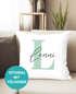 Kissen-Bezug Monogramm Kissen-Hülle mit Namen Initiale Design Pastellfarben Baumwolle personalisierte Geschenke Dekokissen SpecialMe®preview