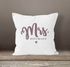 Kissen-Bezug Mr & Mrs personalisierbarer Nachname Kissen-Hülle Baumwolle personalisiertes Hochzeitsgeschenk SpecialMe®preview
