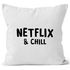 Kissen-Bezug Netflix and chill Kissen-Hülle Deko-Kissen Baumwolle MoonWorks®preview