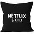 Kissen-Bezug Netflix and chill Kissen-Hülle Deko-Kissen Baumwolle MoonWorks®preview