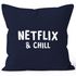 Kissen-Bezug Netflix and chill Kissen-Hülle Deko-Kissen Baumwolle MoonWorks®preview
