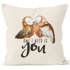 Kissen-Bezug Owl I need is you All i need is you Eule Liebe Spruch Kissen-Hülle Deko-Kissen Baumwolle MoonWorks®preview