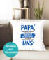 Kissen-Bezug Papa, Opa, Bonus Papa, Geschenk Weihnachten Geburtstag Kissen-Hülle Deko-Kissen Baumwolle MoonWorks®preview