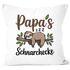 Kissen-Bezug Papas Schnarchecke Faultier Aufdruck Geschenkidee für Väter Großvater Kissen-Hülle Deko-Kissen Baumwolle MoonWorks®preview