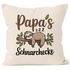 Kissen-Bezug Papas Schnarchecke Faultier Aufdruck Geschenkidee für Väter Großvater Kissen-Hülle Deko-Kissen Baumwolle MoonWorks®preview