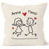 Kissen-Bezug Personalisierbares Doodle Pärchen Kissen-Hülle mit Namen Baumwolle personalisierte Geschenke Dekokissen SpecialMe®preview