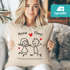 Kissen-Bezug Personalisierbares Doodle Pärchen Kissen-Hülle mit Namen Baumwolle personalisierte Geschenke Dekokissen SpecialMe®preview