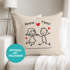 Kissen-Bezug Personalisierbares Doodle Pärchen Kissen-Hülle mit Namen Baumwolle personalisierte Geschenke Dekokissen SpecialMe®preview