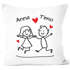 Kissen-Bezug Personalisierbares Doodle Pärchen Kissen-Hülle mit Namen Baumwolle personalisierte Geschenke Dekokissen SpecialMe®preview