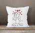 Kissen-Bezug Personalisierbares Liebespaar Strichmännchen Kissen-Hülle mit Namen Baumwolle Geschenke Dekokissen SpecialMe®preview