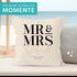 Kissen-Bezug personalisiert Hochzeit mit Namen und Datum Schriftzug Mr und Mrs Hochzeitsgeschenk Kissenhülle SpecialMe®preview