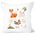 Kissen-Bezug personalisiert mit Name Datum Gewicht Fuchsmotiv Geburtskissen Geschenk Geburt Baby SpecialMe®preview