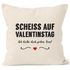 Kissen-Bezug Scheiß auf Valentinstag Ich liebe dich jeden Tag Kissen-Hülle Deko-Kissen Baumwolle MoonWorks®preview