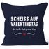 Kissen-Bezug Scheiß auf Valentinstag Ich liebe dich jeden Tag Kissen-Hülle Deko-Kissen Baumwolle MoonWorks®preview