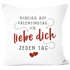 Kissen-Bezug Scheiss auf Valentinstag ich liebe dich jeden Tag Valentinstagsgeschenk Liebeserklärung SpecialMe®preview