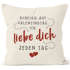 Kissen-Bezug Scheiss auf Valentinstag ich liebe dich jeden Tag Valentinstagsgeschenk Liebeserklärung SpecialMe®preview