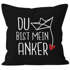 Kissen-Bezug Spruch Liebe du bist mein Anker Origami Papierschiffchen Print Geschenk Valentinstag Freund Freundin Mann Frau MoonWorks®preview