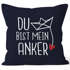 Kissen-Bezug Spruch Liebe du bist mein Anker Origami Papierschiffchen Print Geschenk Valentinstag Freund Freundin Mann Frau MoonWorks®preview