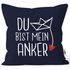 Kissen-Bezug Spruch Liebe du bist mein Anker Origami Papierschiffchen Print Geschenk Valentinstag Freund Freundin Mann Frau MoonWorks®preview