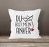 Kissen-Bezug Spruch Liebe du bist mein Anker Origami Papierschiffchen Print Geschenk Valentinstag Freund Freundin Mann Frau MoonWorks®preview