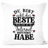 Kissen-Bezug Spruch Liebe lustig Das Beste was ich im Internet gefunden habe Geschenk Valentinstag Mann Frau Moonworks®preview