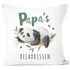Kissen-Bezug Spruch Mama/Papas Relaxkissen Panda Geschenke für Eltern Dekokissen SpecialMe®preview