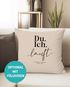 Kissen-Bezug zur Hochzeit mit Namen Datum Spruch Du Ich läuft  Hochzeitsgeschenk Kissenhülle SpecialMe®preview