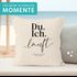 Kissen-Bezug zur Hochzeit mit Namen Datum Spruch Du Ich läuft  Hochzeitsgeschenk Kissenhülle SpecialMe®preview