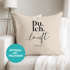 Kissen-Bezug zur Hochzeit mit Namen Datum Spruch Du Ich läuft  Hochzeitsgeschenk Kissenhülle SpecialMe®preview