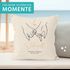 Kissen-Bezug zur Hochzeit mit Namen und Datum Hände-Grafik Hochzeitsgeschenk Kissenhülle SpecialMe®preview