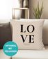 Kissen-Bezug  zur Hochzeit mit Namen und Datum Schriftzug Love Hochzeitsgeschenk Kissenhülle SpecialMe®preview