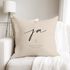 Kissen-Bezug zur Hochzeit personalisiert mit Namen und Datum Ja Schriftzug Hochzeitsgeschenk Kissenhülle SpecialMe®preview